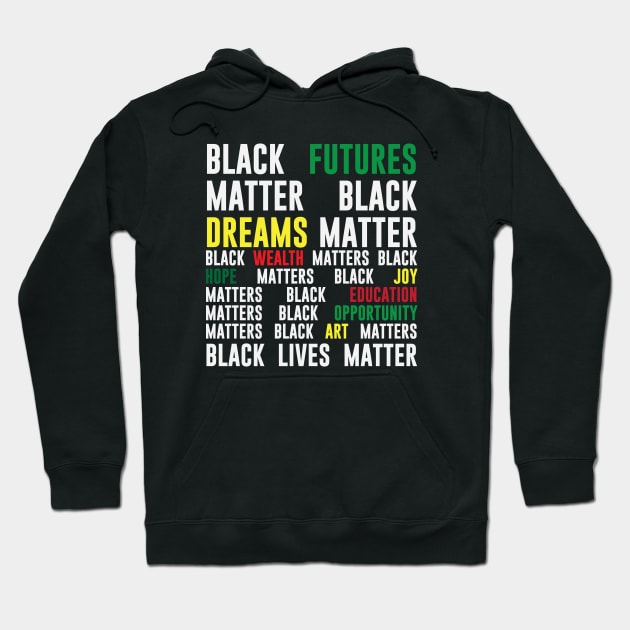 Black History Month Black Futures Matter Melanin Pride Hoodie by gabrielakaren